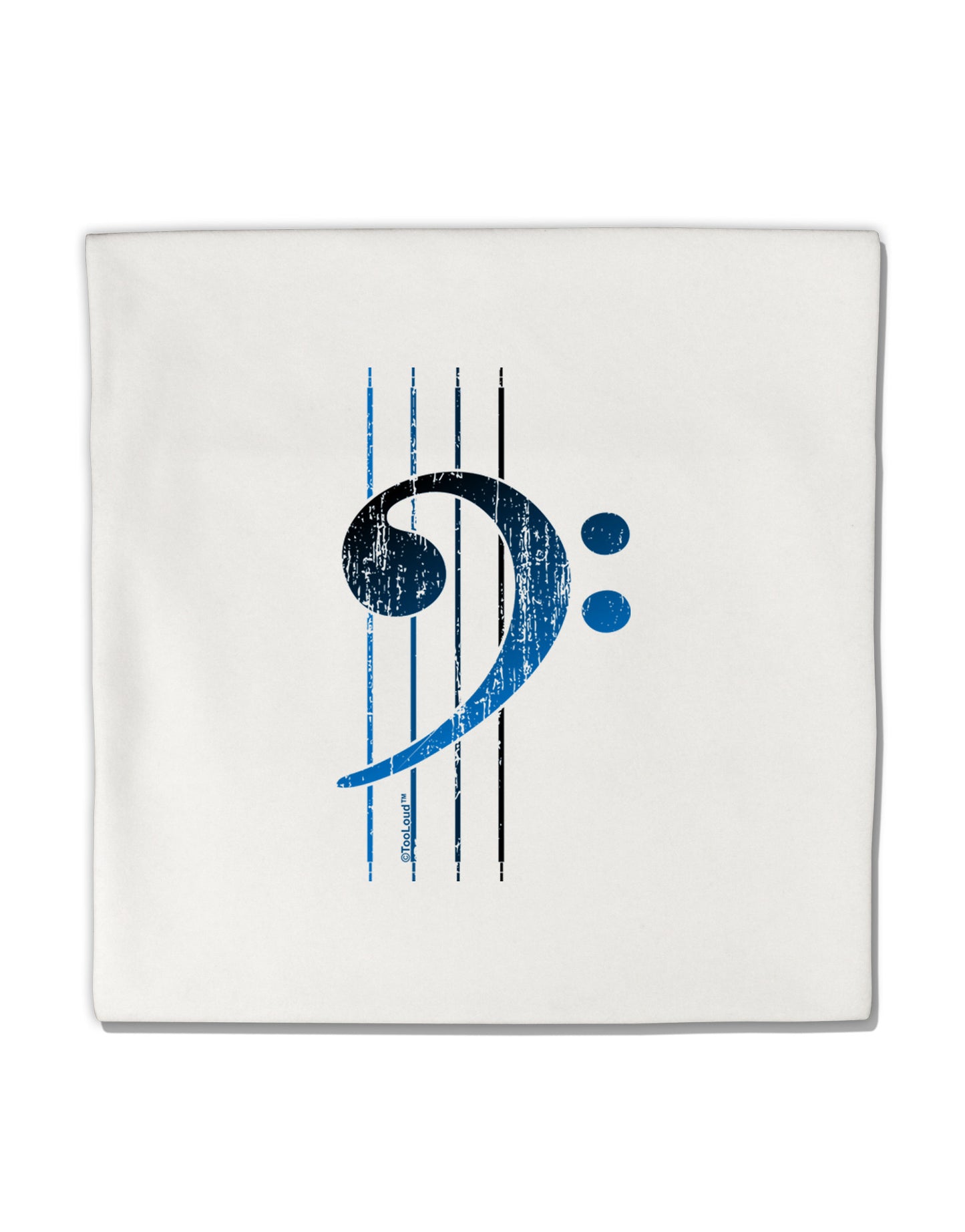 Distressed Bass Strings Micro Fleece 14"x14" Pillow Sham-Pillow Sham-TooLoud-White-Davson Sales