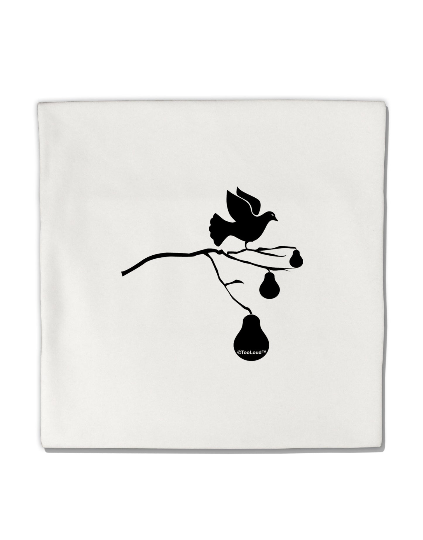 Partridge In A Pear Tree Micro Fleece 14"x14" Pillow Sham-Pillow Sham-TooLoud-White-Davson Sales