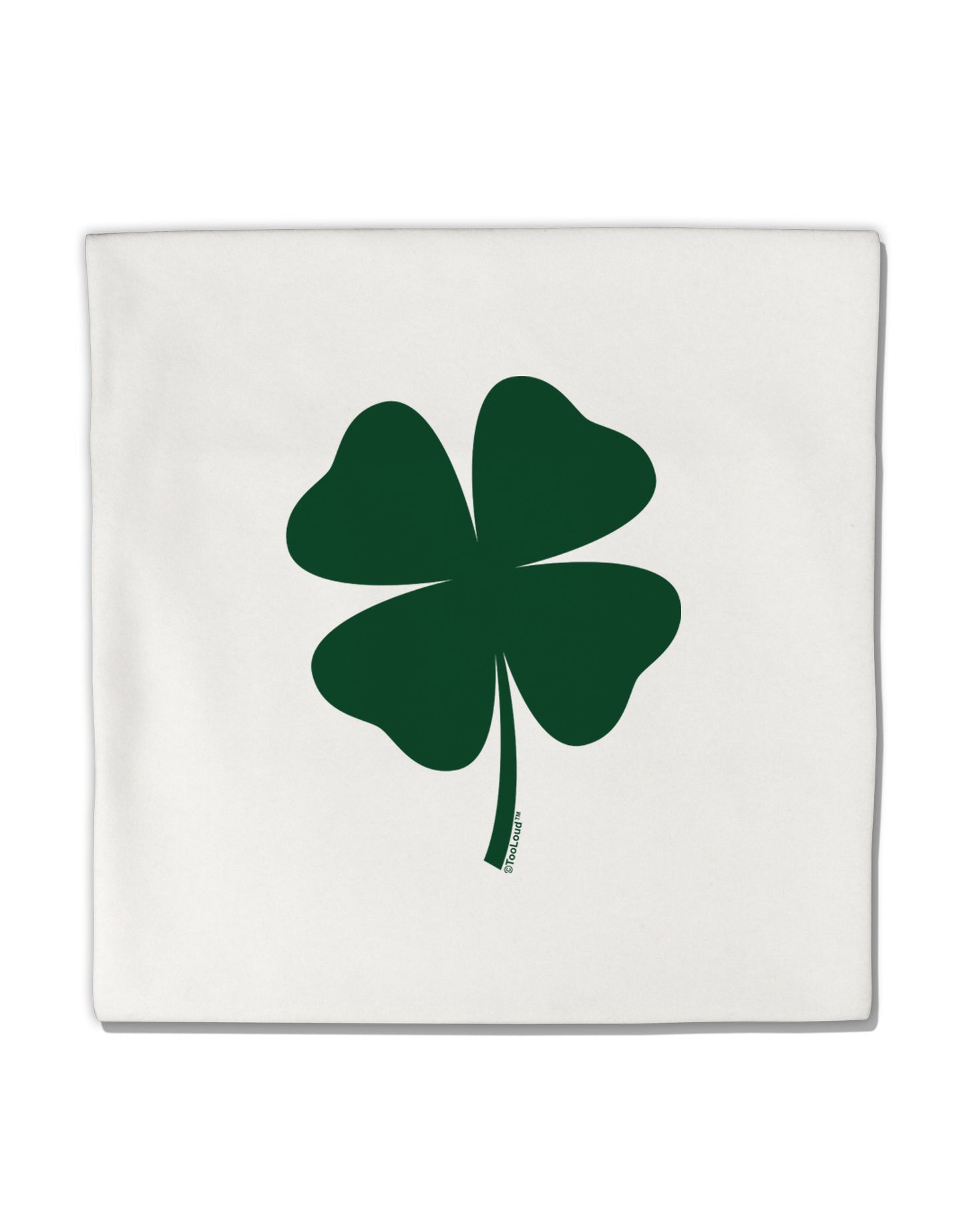 Lucky Four Leaf Clover St Patricks Day Micro Fleece 14"x14" Pillow Sham-Pillow Sham-TooLoud-White-Davson Sales