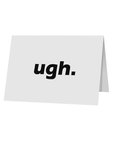 ugh funny text 10 Pack of 5x7" Top Fold Blank Greeting Cards by TooLoud-TooLoud-White-Davson Sales
