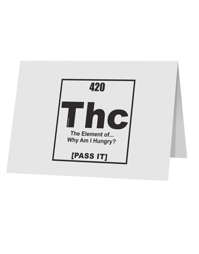 420 Element THC Funny Stoner 10 Pack of 5x7" Top Fold Blank Greeting Cards by TooLoud-Greeting Cards-TooLoud-White-Davson Sales