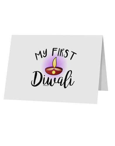 My First Diwali 10 Pack of 5x7" Top Fold Blank Greeting Cards by TooLoud-Greeting Cards-TooLoud-White-Davson Sales