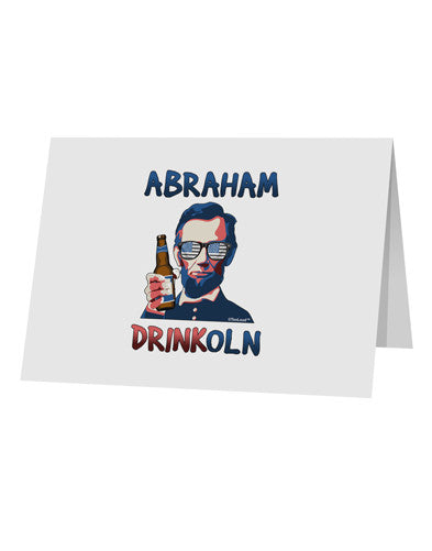 Abraham Drinkoln with Text 10 Pack of 5x7" Top Fold Blank Greeting Cards-Greeting Cards-TooLoud-White-Davson Sales