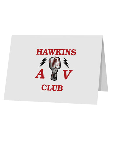 Hawkins AV Club 10 Pack of 5x7" Top Fold Blank Greeting Cards by TooLoud-Greeting Cards-TooLoud-White-Davson Sales