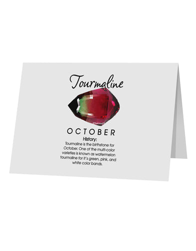Birthstone Tourmaline 10 Pack of 5x7" Top Fold Blank Greeting Cards by TooLoud-Greeting Cards-TooLoud-White-Davson Sales
