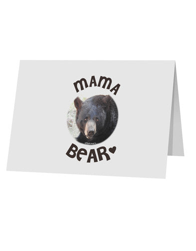 Black Bear - Mama Bear 10 Pack of 5x7" Top Fold Blank Greeting Cards-Greeting Cards-TooLoud-White-Davson Sales