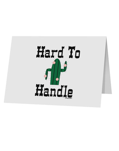 Hard To Handle Cactus 10 Pack of 5x7" Top Fold Blank Greeting Cards by TooLoud-TooLoud-White-Davson Sales