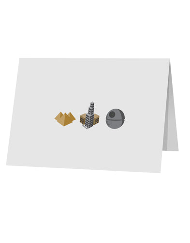 History of Architecture Funny Sci-fi 10 Pack of 5x7" Top Fold Blank Greeting Cards by TooLoud-Greeting Cards-TooLoud-White-Davson Sales