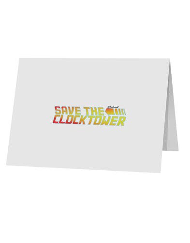 Save The Clock Tower 10 Pack of 5x7" Top Fold Blank Greeting Cards by TooLoud-TooLoud-White-Davson Sales