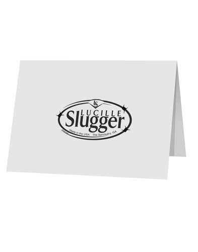Lucille Slugger Logo 10 Pack of 5x7" Top Fold Blank Greeting Cards by TooLoud-Greeting Cards-TooLoud-White-Davson Sales