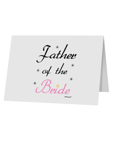Father of the Bride wedding 10 Pack of 5x7" Top Fold Blank Greeting Cards by TooLoud-Greeting Cards-TooLoud-White-Davson Sales