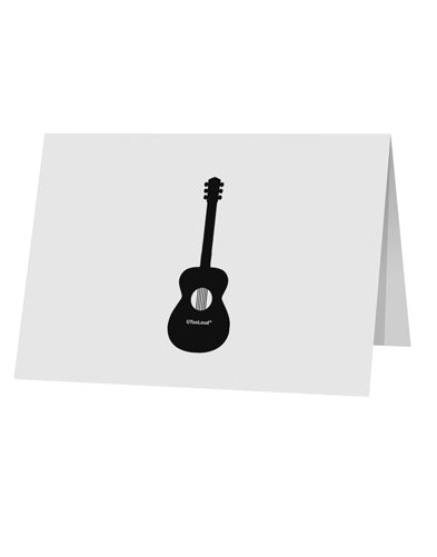 Acoustic Guitar Cool Musician 10 Pack of 5x7" Top Fold Blank Greeting Cards by TooLoud-Greeting Cards-TooLoud-White-Davson Sales