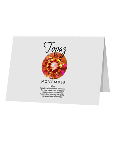 Birthstone Topaz 10 Pack of 5x7" Top Fold Blank Greeting Cards by TooLoud-Greeting Cards-TooLoud-White-Davson Sales