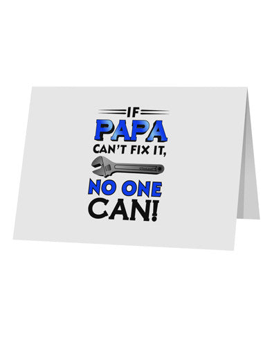 If Papa Can't Fix It - Father's Day 10 Pack of 5x7" Top Fold Blank Greeting Cards by TooLoud-Greeting Cards-TooLoud-White-Davson Sales