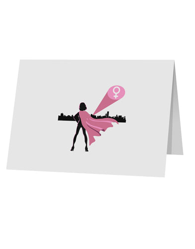 Girl Power Women's Empowerment 10 Pack of 5x7" Top Fold Blank Greeting Cards by TooLoud-Greeting Cards-TooLoud-White-Davson Sales