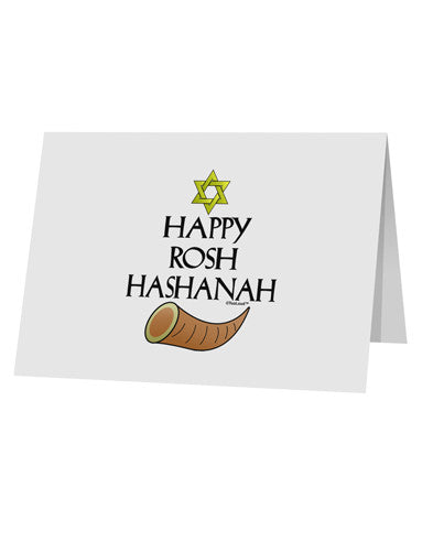Happy Rosh Hashanah 10 Pack of 5x7" Top Fold Blank Greeting Cards by TooLoud-Greeting Cards-TooLoud-White-Davson Sales