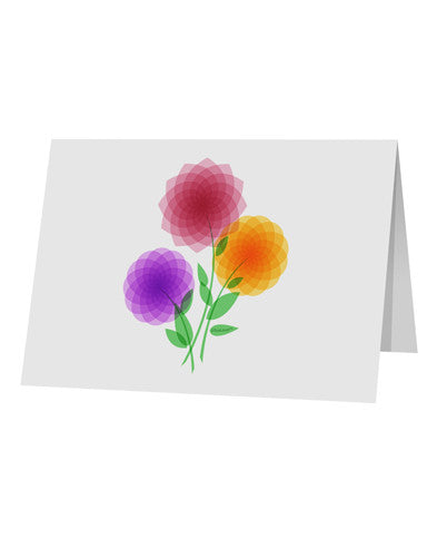 Crystal Dahlias 10 Pack of 5x7" Top Fold Blank Greeting Cards-Greeting Cards-TooLoud-White-Davson Sales