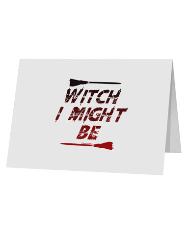 Witch I Might Be 10 Pack of 5x7" Top Fold Blank Greeting Cards by TooLoud-Greeting Cards-TooLoud-White-Davson Sales