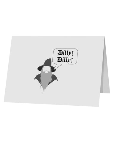 Wizard Dilly Dilly 10 Pack of 5x7" Top Fold Blank Greeting Cards by TooLoud-TooLoud-White-Davson Sales