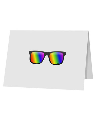 Pride Rainbow Lenses 10 Pack of 5x7" Top Fold Blank Greeting Cards by TooLoud-Greeting Cards-TooLoud-White-Davson Sales