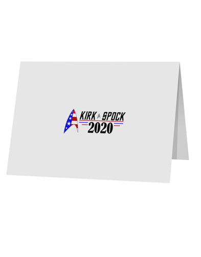 Kirk Spock 2020 Funny 10 Pack of 5x7" Top Fold Blank Greeting Cards by TooLoud-TooLoud-White-Davson Sales