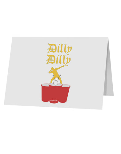 Dilly Dilly Funny Beer 10 Pack of 5x7" Top Fold Blank Greeting Cards by TooLoud-Greeting Cards-TooLoud-White-Davson Sales