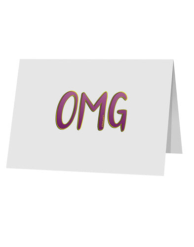 OMG 10 Pack of 5x7" Top Fold Blank Greeting Cards by TooLoud-Greeting Cards-TooLoud-White-Davson Sales