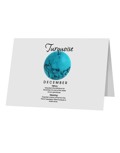 Birthstone Turquoise 10 Pack of 5x7" Top Fold Blank Greeting Cards by TooLoud-Greeting Cards-TooLoud-White-Davson Sales