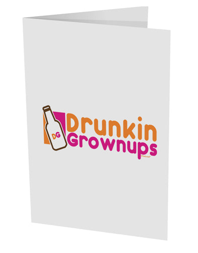 Drunken Grown ups Funny Drinking 10 Pack of 5x7" Side Fold Blank Greeting Cards by TooLoud-Greeting Cards-TooLoud-White-Davson Sales