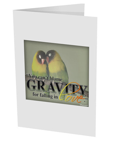 Can't Blame Gravity 10 Pack of 5x7" Side Fold Blank Greeting Cards-Greeting Cards-TooLoud-White-Davson Sales