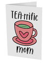 TooLoud TEA-RRIFIC Mom 10 Pack of 5x7 Inch Side Fold Blank Greeting Cards-Greeting Cards-TooLoud-Davson Sales