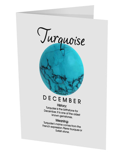 Birthstone Turquoise 10 Pack of 5x7" Side Fold Blank Greeting Cards by TooLoud-Greeting Cards-TooLoud-White-Davson Sales