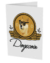 TooLoud Doge Coins 10 Pack of 5x7 Inch Side Fold Blank Greeting Cards-Greeting Cards-TooLoud-Davson Sales