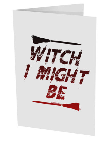 Witch I Might Be 10 Pack of 5x7" Side Fold Blank Greeting Cards by TooLoud-Greeting Cards-TooLoud-White-Davson Sales