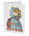 TooLoud Doge to the Moon 10 Pack of 5x7 Inch Side Fold Blank Greeting Cards-Greeting Cards-TooLoud-Davson Sales