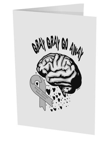 TooLoud Gray Gray Go Away 10 Pack of 5x7" Side Fold Blank Greeting Cards-Greeting Cards-TooLoud-Davson Sales