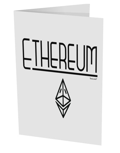 TooLoud Ethereum with logo 10 Pack of 5x7 Inch Side Fold Blank Greeting Cards-Greeting Cards-TooLoud-Davson Sales
