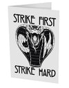 TooLoud Strike First Strike Hard Cobra 10 Pack of 5x7 Inch Side Fold Blank Greeting Cards-Greeting Cards-TooLoud-Davson Sales