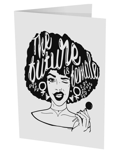 TooLoud The Future Is Female 10 Pack of 5x7 Inch Side Fold Blank Greeting Cards-Greeting Cards-TooLoud-Davson Sales