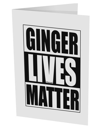 Ginger Lives Matter 10 Pack of 5x7" Side Fold Blank Greeting Cards by TooLoud-TooLoud-White-Davson Sales