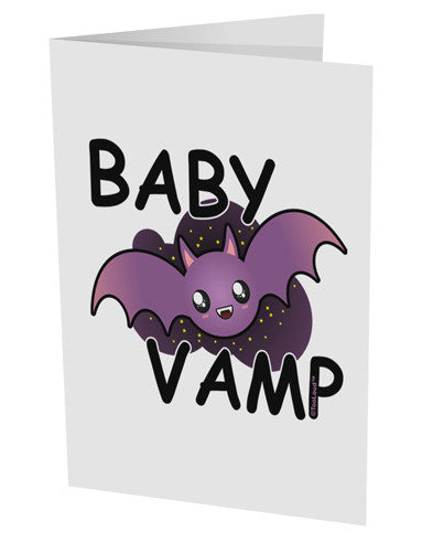 Baby Vamp 10 Pack of 5x7" Side Fold Blank Greeting Cards by TooLoud-Greeting Cards-TooLoud-White-Davson Sales