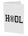 TooLoud HODL Bitcoin 10 Pack of 5x7 Inch Side Fold Blank Greeting Cards-Greeting Cards-TooLoud-Davson Sales