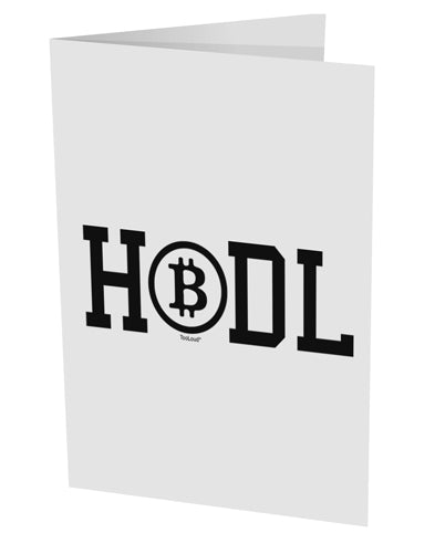 TooLoud HODL Bitcoin 10 Pack of 5x7 Inch Side Fold Blank Greeting Cards-Greeting Cards-TooLoud-Davson Sales