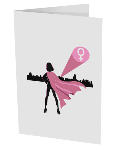 Girl Power Women's Empowerment 10 Pack of 5x7" Side Fold Blank Greeting Cards by TooLoud-Greeting Cards-TooLoud-White-Davson Sales