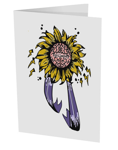 TooLoud Epilepsy Awareness 10 Pack of 5x7 Inch Side Fold Blank Greeting Cards-Greeting Cards-TooLoud-Davson Sales