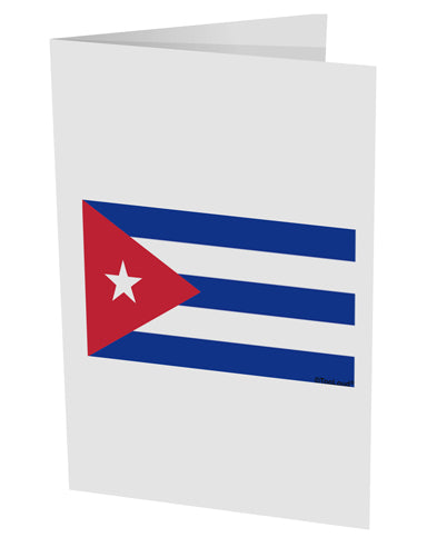 Cuba Flag Cubana 10 Pack of 5x7" Side Fold Blank Greeting Cards by TooLoud-TooLoud-White-Davson Sales