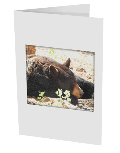 Laying Black Bear 10 Pack of 5x7" Side Fold Blank Greeting Cards-Greeting Cards-TooLoud-White-Davson Sales