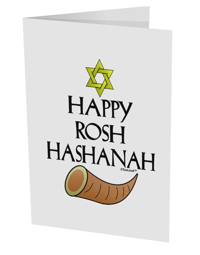 Happy Rosh Hashanah 10 Pack of 5x7" Side Fold Blank Greeting Cards-Greeting Cards-TooLoud-White-Davson Sales