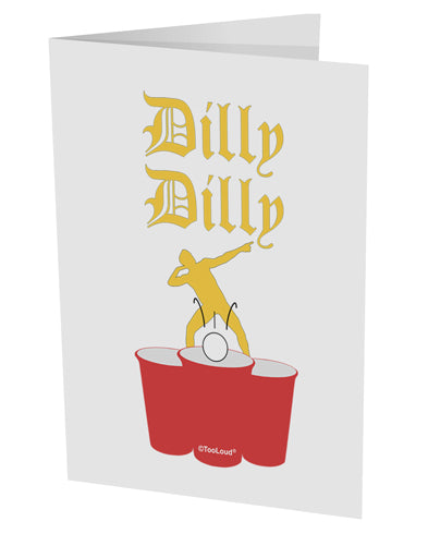 Dilly Dilly Funny Beer 10 Pack of 5x7" Side Fold Blank Greeting Cards by TooLoud-Greeting Cards-TooLoud-White-Davson Sales