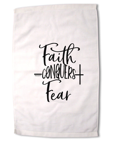 Faith Conquers Fear Premium Cotton Sport Towel 16 x 22 Inch-Sport Towel-TooLoud-Davson Sales